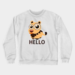 Funny Animal Hello Crewneck Sweatshirt